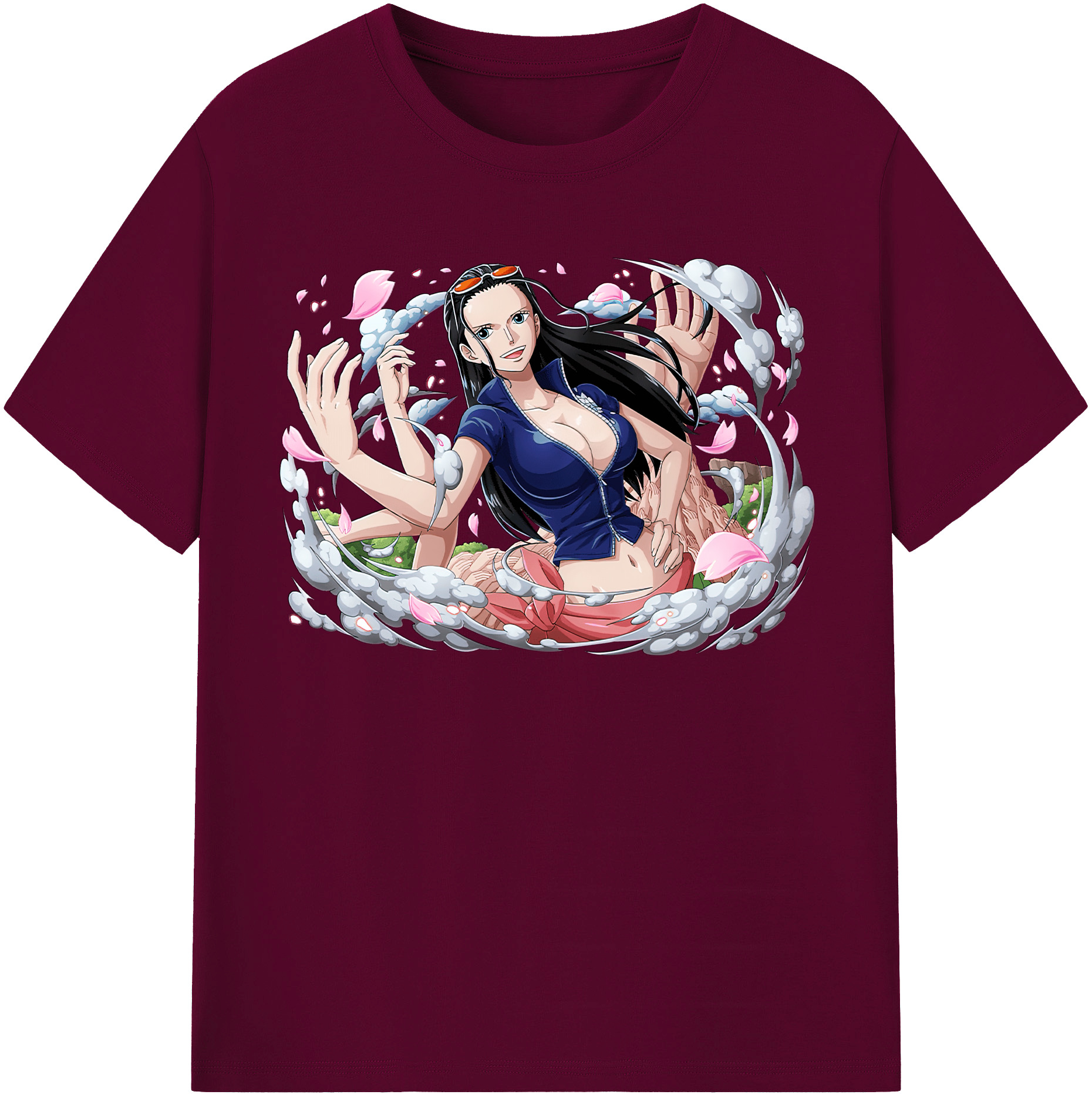 ワンピース ニコ・ロビン ONE PIECE Nico Robin レディースカジュアルプリントTシャツ（綿100％）